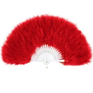 BABEYOND Marabou Feather Fan 20s Vintage Folding Fan